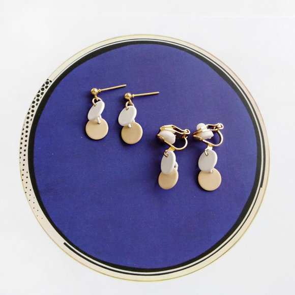 Duo Circles Drop Earrings - Picture 4 of 11